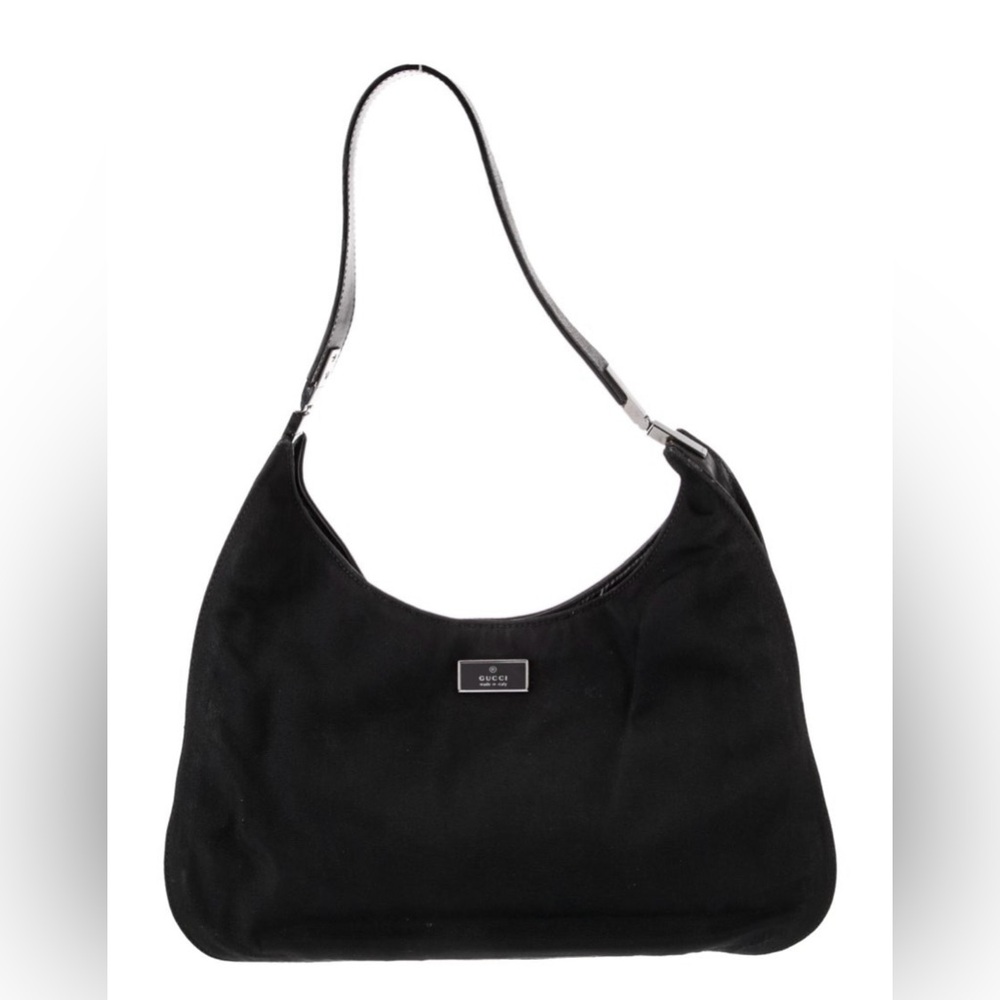 Black Nylon Hobo Bag